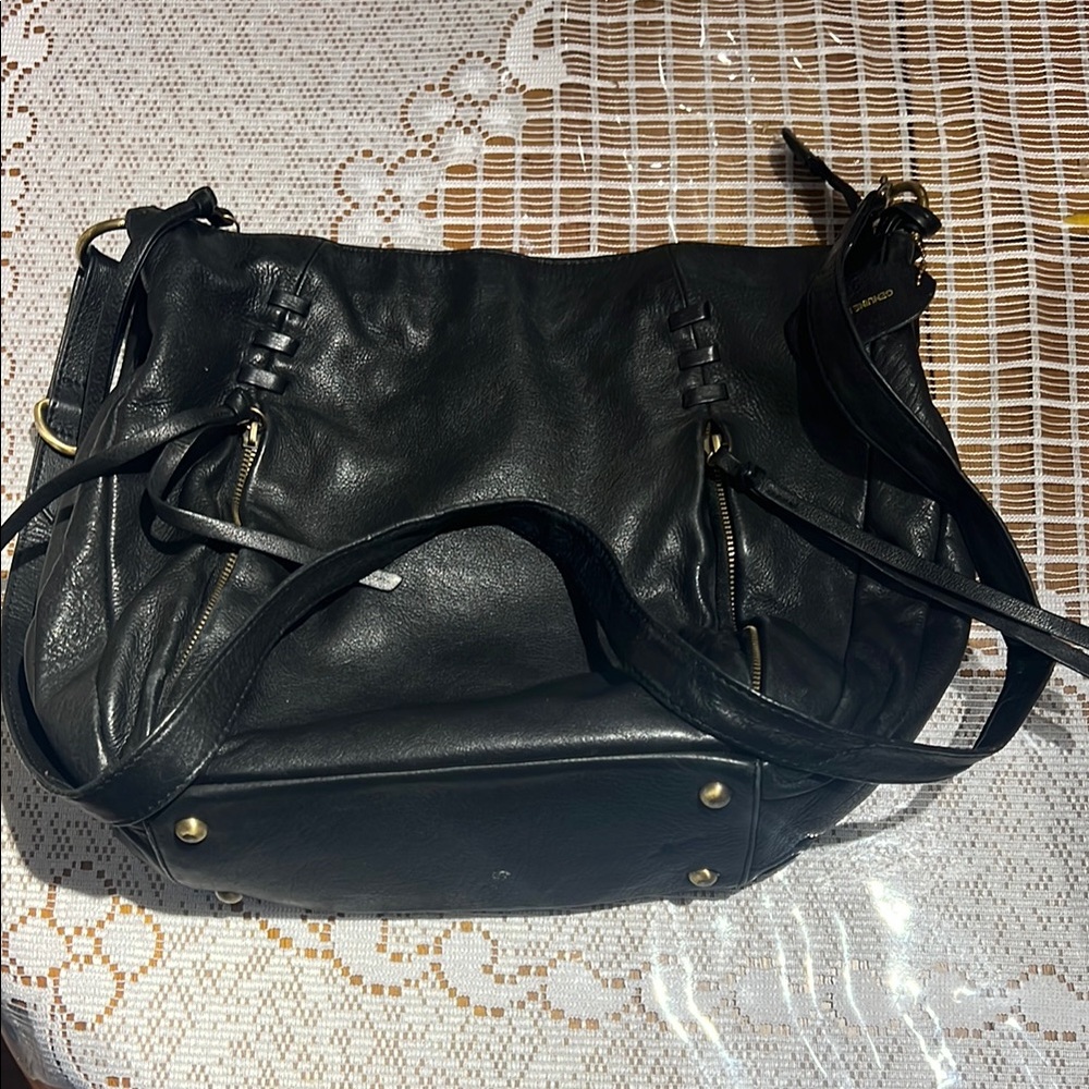 Black Leather Shoulder Bag